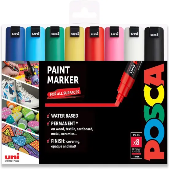 Set of 15 Acrylic Art Pens for Coloring Fabric {4}