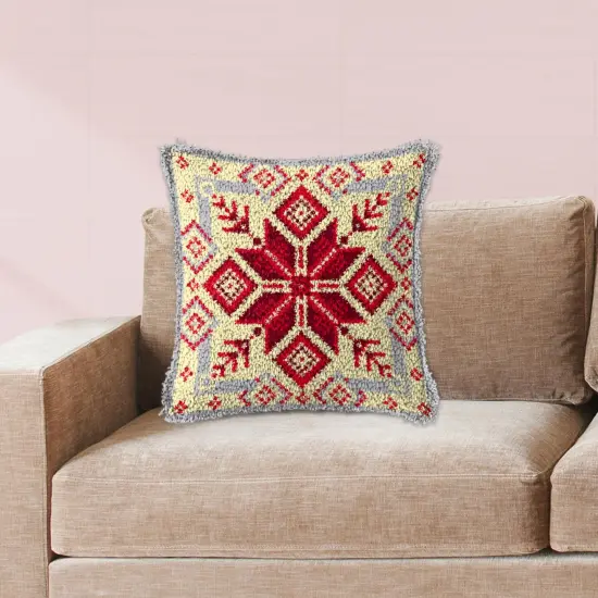 MIAOLLUN Latch Hook Kit, Christmas Latch Hook Kits for Adults DIY Decorative Pillowcase Embroidery Cross Stitch Arts Craft for Home Sofa Furniture 17X17inch Christmas Reindeer {2}