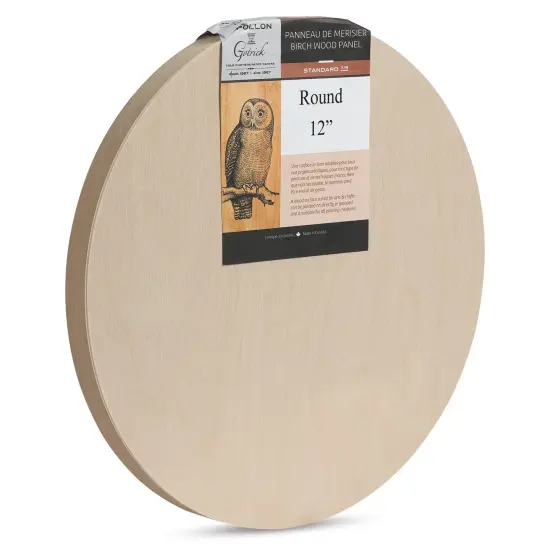 Apollon Gotrick Round Wood Panel - 12" Dia, 7/8" Profile {1}