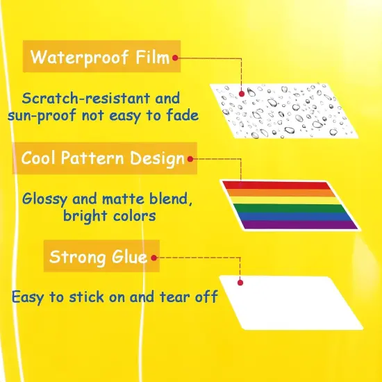 Pride Stickers, 200 PCS Rainbow Stickers for LGBTQ Sticker Packs in Bi Trans Lesbian Pride Stuff, Gay Stickers for Laptop Case Motorcycle Helmet {2}