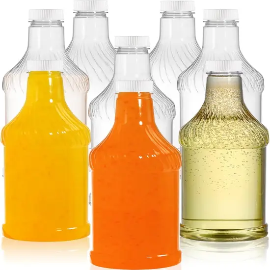 8 Pack 33 oz Plastic Soda Bottles with Caps {5}