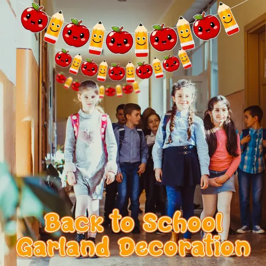 5 Pieces Apple Banner for Back to School Decorations Pencil {4}