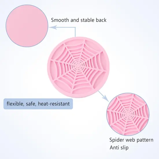 4PCS Silicone Car Coasters - PINK {5}