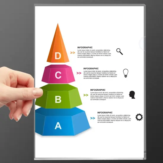 48 Pack Plastic Clear Document Folders {4}