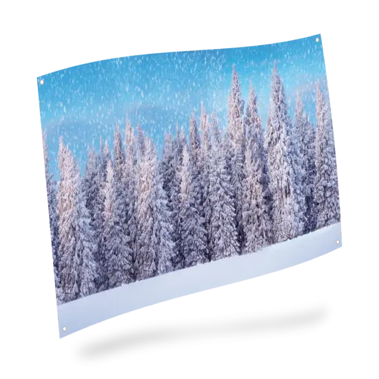My Village Background Cloth - Snow Forest -59x30 inch {3}