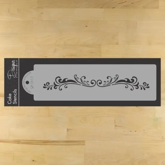 Florentine Mini Scroll Cake Stencil | C811 by Designer Stencils | Cake Decorating Tools | {1}