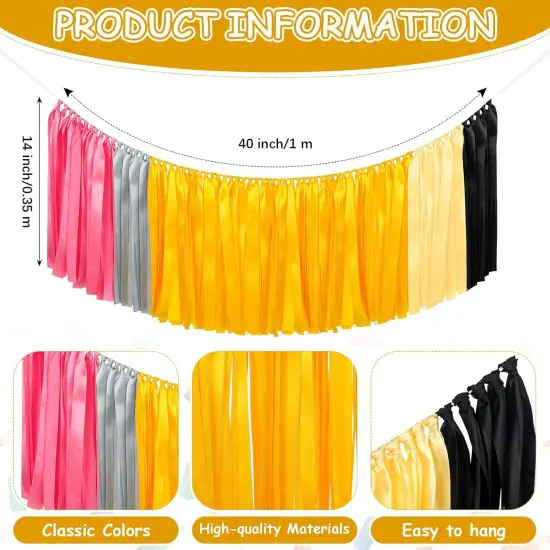 Back to School Decorations Pencil Ribbon Garland Yellow Pencil Hanging Tassel Garland 40 Inches {2}