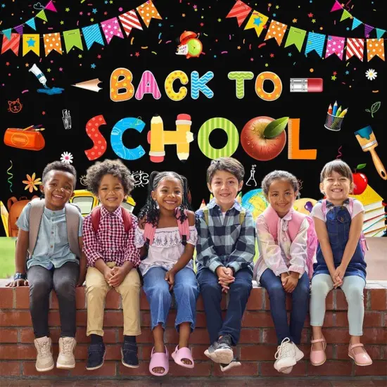 Back to School Backdrop First Day of School {3}