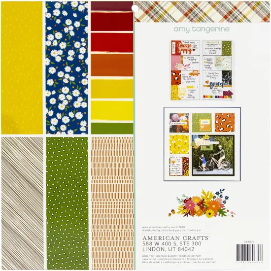 American Crafts Single-Sided Paper Pad 12"X12" 48/Pkg-Amy Tan Late Afternoon {3}