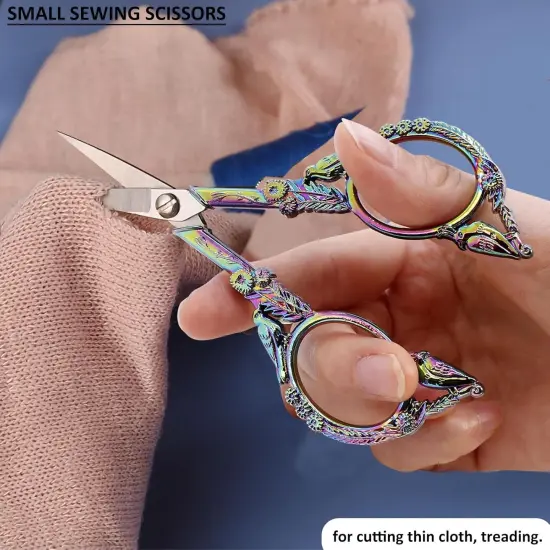 Embroidery Scissors with Leather Cover {4}