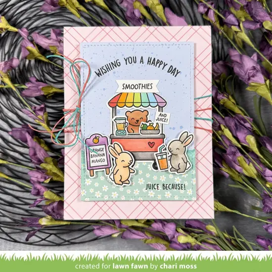 Lawn Fawn Clear Stamps-Treat Cart Smoothies 'n Juice Add-On {3}