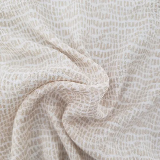 1 Yard Rayon Crinkle Beige Woven Fabric, 50/52&Prime; Wide 100% Rayon {1}
