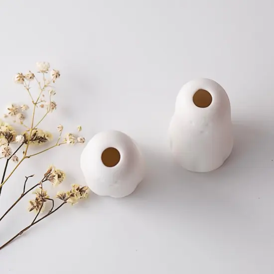 Set of 5 Cute Ghost Mini Bud Vases {4}