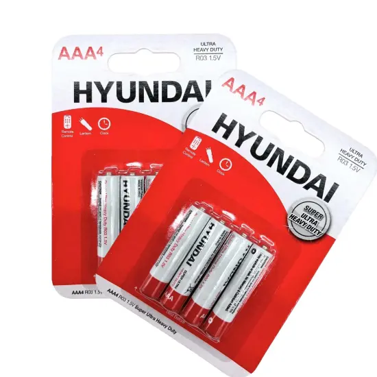 HYUNDAI&reg; 4 Pack AAA Heavy Duty Batteries {6}