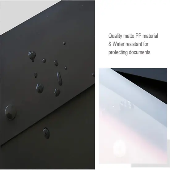 5 Pieces A4 Envelopes Folders for Paperwork Plastic Wallets {2}