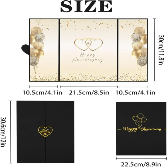 Black Gold Happy Anniversary Party Decorations {3}