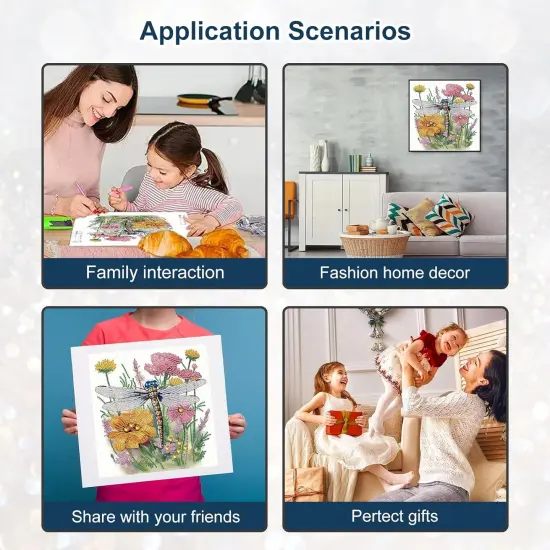 Diamond Painting Kits for Adults Dragonfly 12&times;12inch {4}