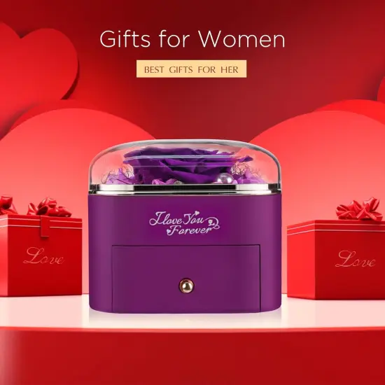 Preserved Real Purple Rose {3}