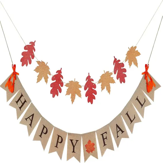 Happy Fall Burlap Banner {1}