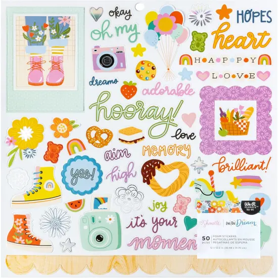 Shimelle Live The Dream Foam Stickers-12"X12" {1}