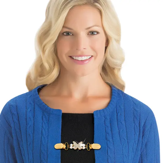 Collections Etc Unique Pearl Sweater Clasps - Set of 4 {4}