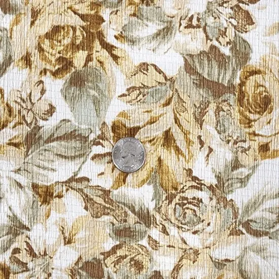 1 Yard Poly Bubble Stretch Lemon Fabric, 58/60" Wide Lightweight Woven with One-Way Stretch {4}