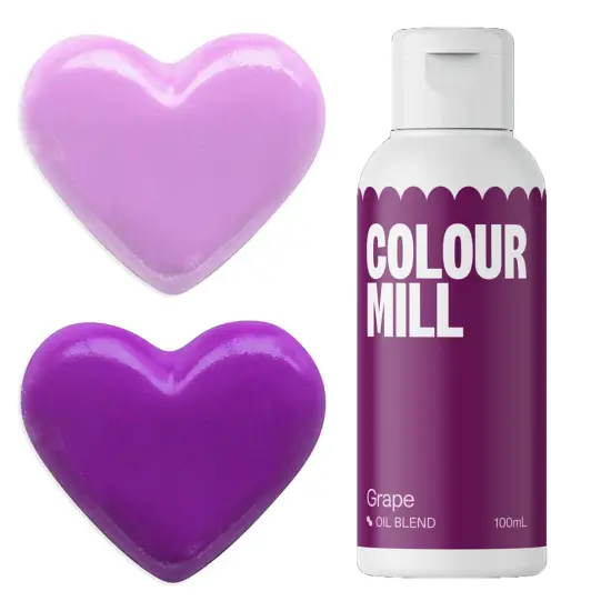 100ml Grape Oil Based Food Colour Colour Mill Vibrant Purple Edible Dye for Baking & Decorating {1}