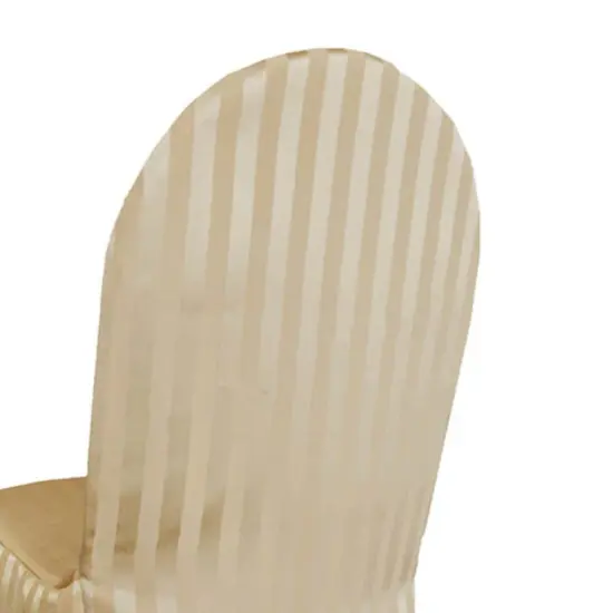 1 Piece Striped Jacquard Polyester Banquet Chair Cover Champagne Elegant Wedding Decor {4}