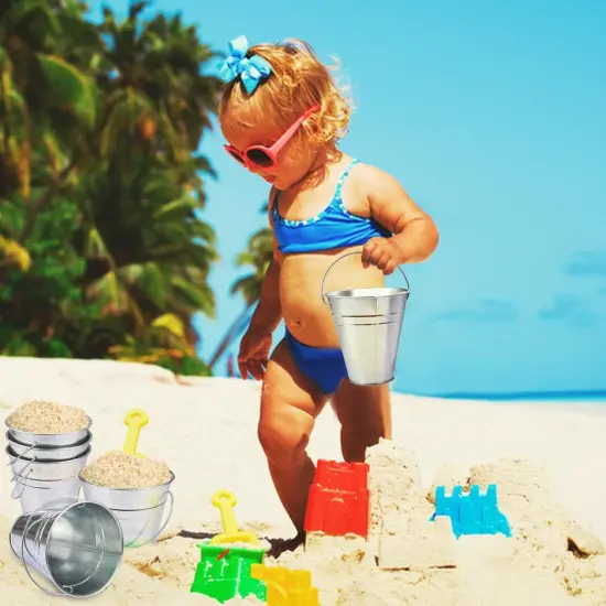 Metal Buckets with Handle {5}