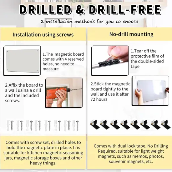 2Pack Magnetic Board 17.5" x 11.4" Magnet Bulletin Board is Suitable for displaying Notes {4}