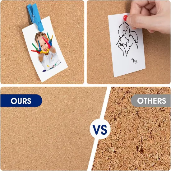 4 Pack Extra Thick 12x12 Inches Cork Board Tiles for Home Office Decor {5}