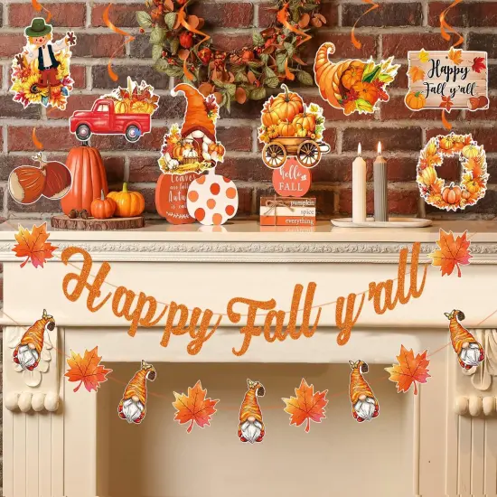 Happy Fall Y'all Decorations {4}