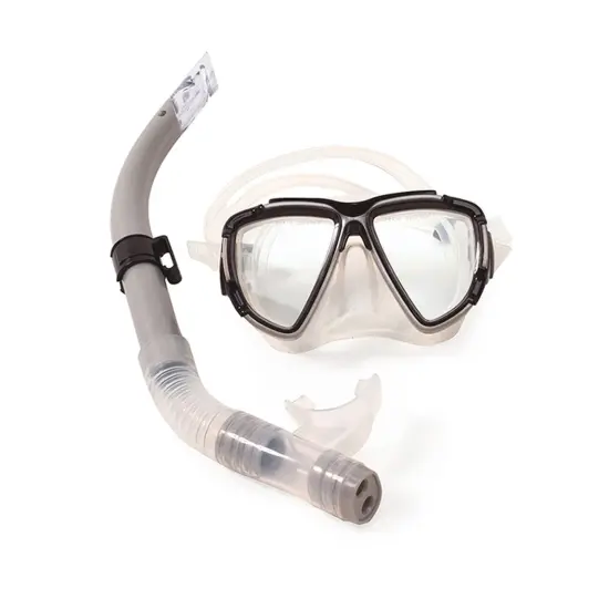 Pool Central Gray and Black Kona Pro Scuba Mask and Snorkel Dive Set {3}