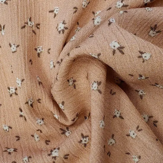 1 Yard Sandstone Rayon Crinkle Fabric Lightweight Apparel 50/52 Inch Width {3}