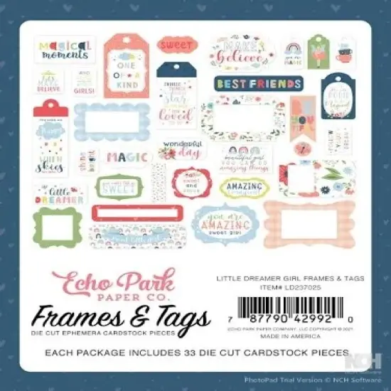 Echo Park Little Dreamer Frames & Tags {2}