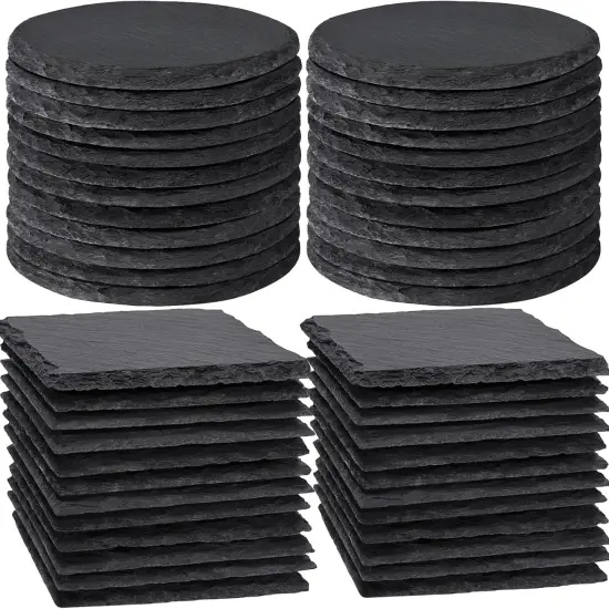 36 PCS Slate Coasters Bulk for Drinks {1}