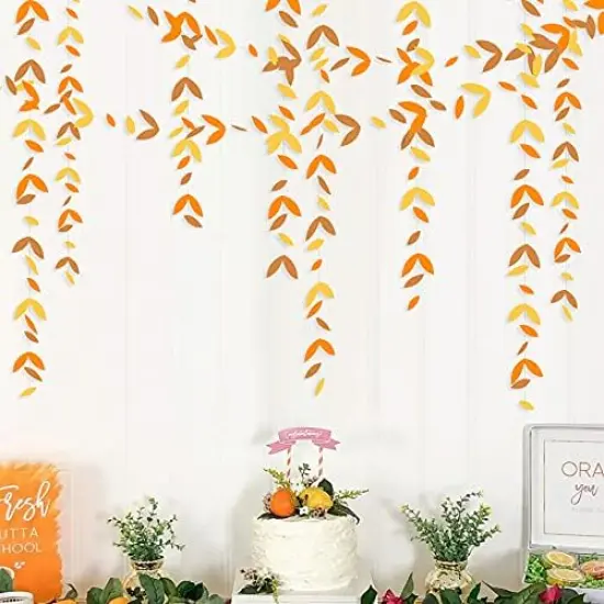 52 Ft Fall Party Decorations Autumn Leaf Garland {1}