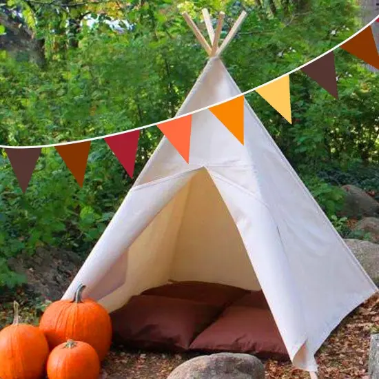 32Ft Fall Banner Decorations Triangle Flag Fabric {3}