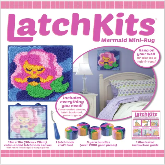 Latch Hook Mini Rug Kit-Mermaid {5}