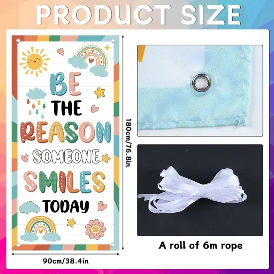 Boho Classroom Colorful Welcome Door Cover Back to School Classroom Decoration {2}