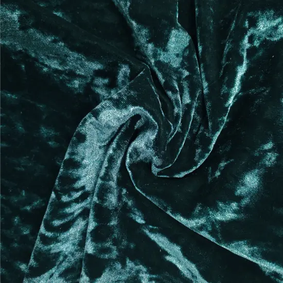 1 yard Stretch Velvet Crushed Green Forest Apparel Fabric Polyester Spandex Soft Drapey Holiday Material 58/60"width {1}
