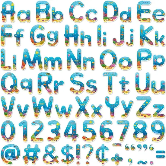 231 Pcs Under The Sea Letters Combo Pack Set Ocean Alphabet Letters {1}