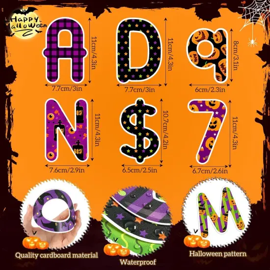 231 Pcs Halloween Bulletin Board Letters for Classroom 4 Inch Letters {3}