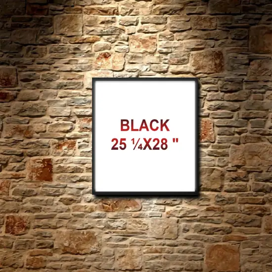 Black Multi-Photo Frame for 5 Pictures, 25 &frac14; x 28" &ndash; Versatile Display with Acid-Free Mat & Easy ALFTA Hook Hanging {2}