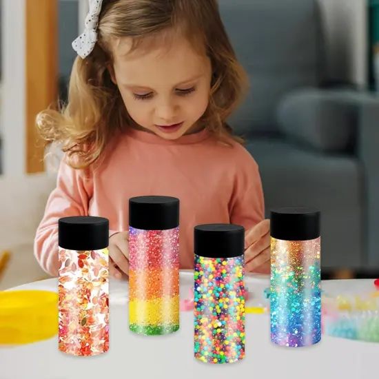28 Pcs Empty Plastic Sensory Bottles with Lids {5}