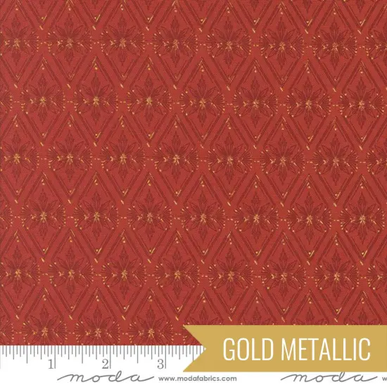 Twinkle Tradition in Poinsettia Metallic (45626 18m) | Old World Yuletide | Fancy That Design House Co | Moda {1}
