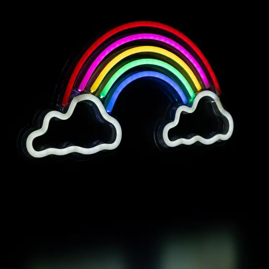 Northlight LED Rainbow and Clouds Neon Lighted Wall Art - 15.75" Multi {5}