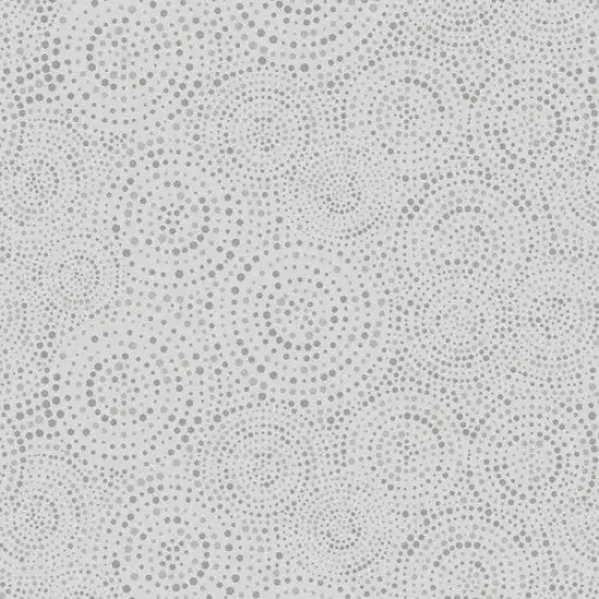 Grey Fog Hexi Dots Cotton Wideback Fabric per yard {1}