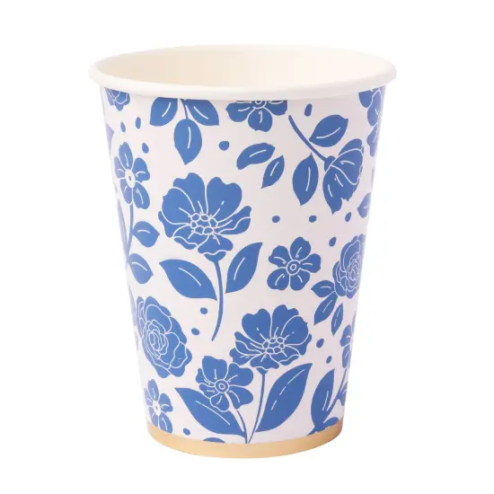 BELLE BLUE ELEGANT FLORAL CUPS {1}