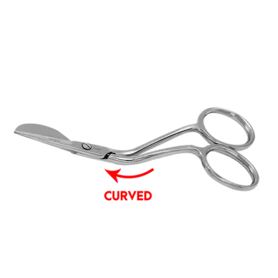 4" Mini Duckbill Applique Scissors Silver Shimmer {1}